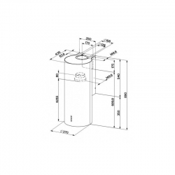 Okap kuchenny Faber Cylindra Gloss Plus biały przyścienny 335.0492.565